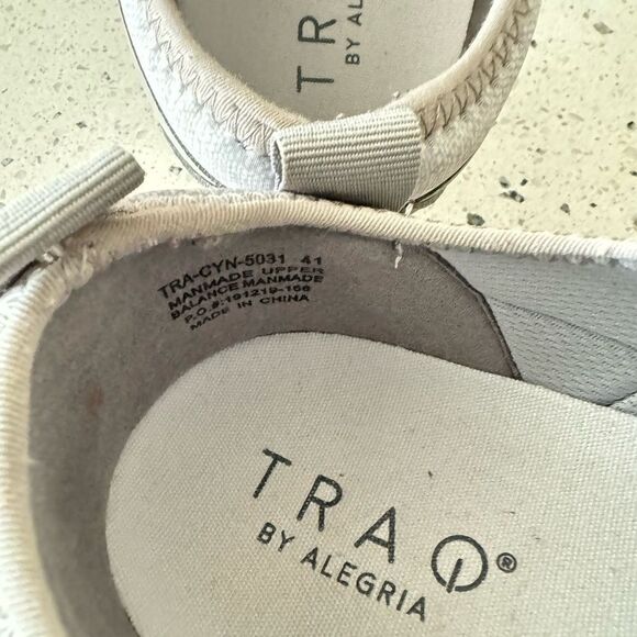 TRAQ by ALEGRIA Cynch Gray Textile Comfort Casual Walking Shoes Men's Size 41 - Picture 7 of 12